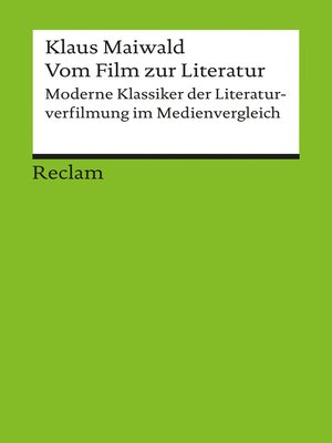 cover image of Vom Film zur Literatur